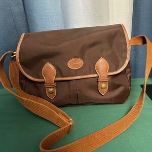 Longchamp Brown  Trim Messenger Bag